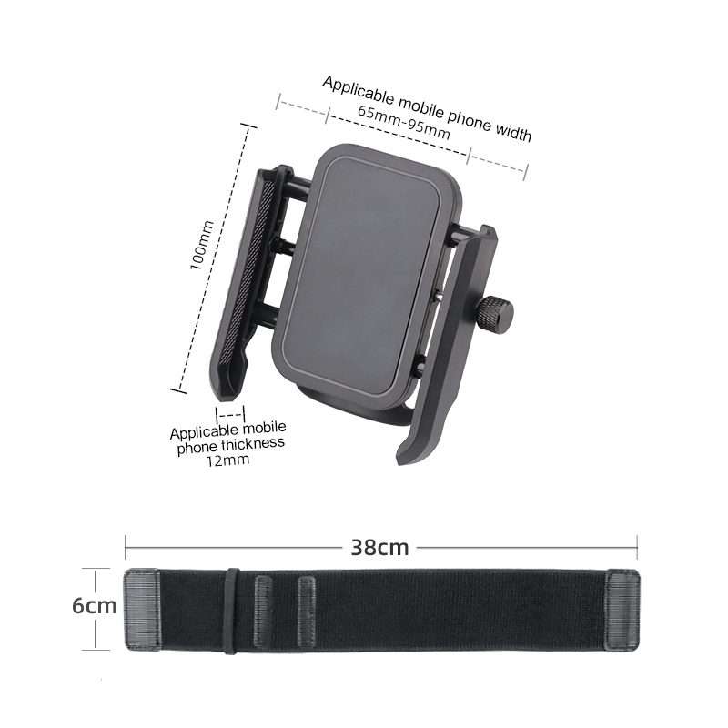 Elastic Wristband Hands Free Phone Clamp Holder, Wristband Length:38cm(Black)