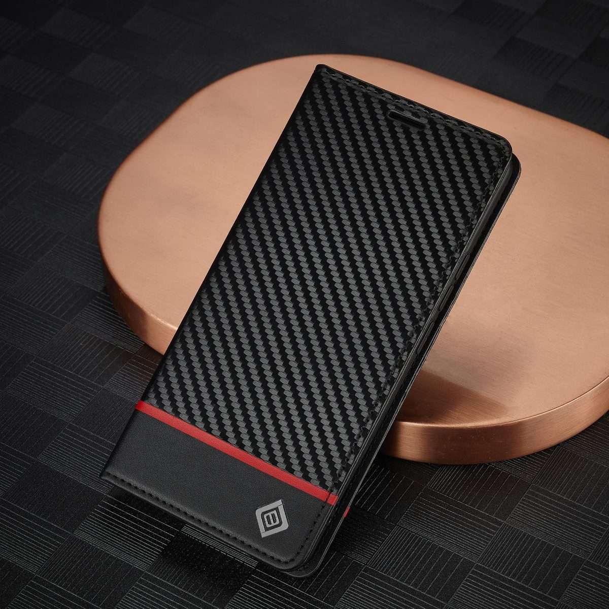 For Redmi Note 14 Pro 4G LC.IMEEKE Carbon Fiber Leather Phone Case(Horizontal Black)