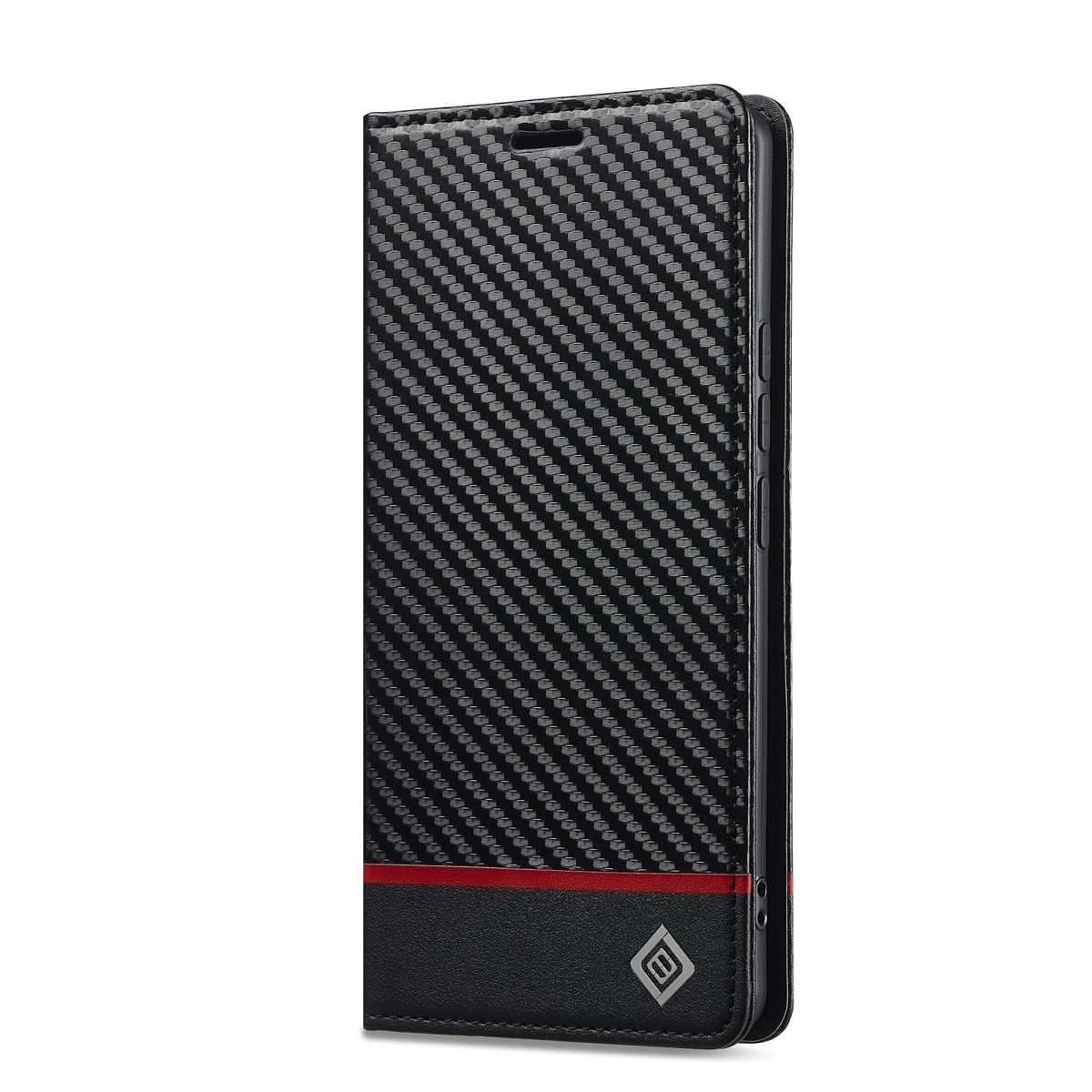 For Redmi Note 15 Pro 5G Global 163.6mm LC.IMEEKE Carbon Fiber Leather Phon ... (Horizontal Black)