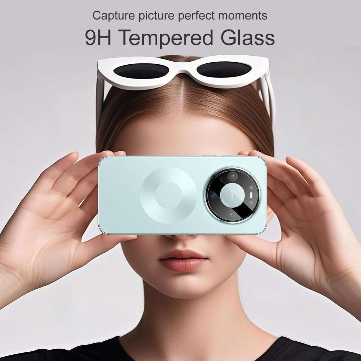 For Huawei Mate 80/Mate 80 Pro imak Black Version HD Glass Rear Camera Lens Film, Self-positioning