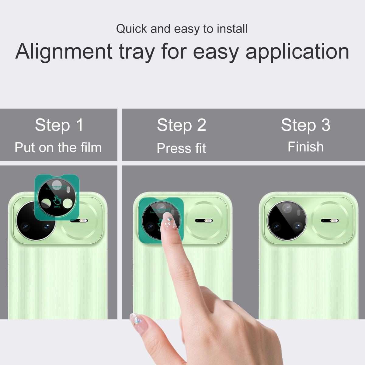 For Huawei nova 15 Pro imak Black Version HD Glass Rear Camera Lens Film, Self-positioning Version