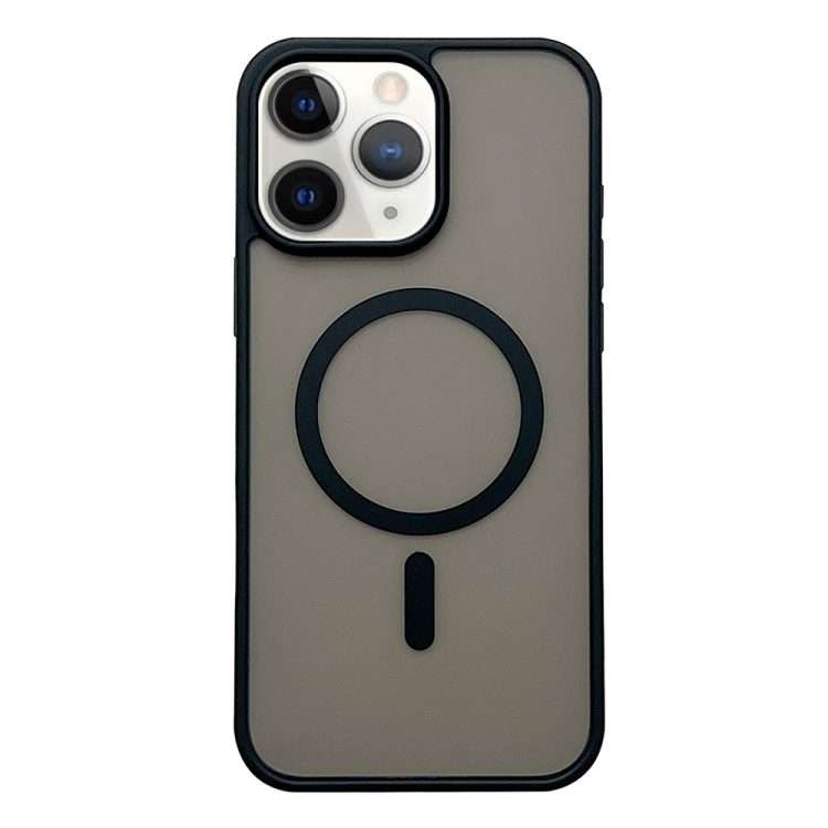 For iPhone 11 Pro Frosted Skin Feel MagSafe Phone Case(Black)