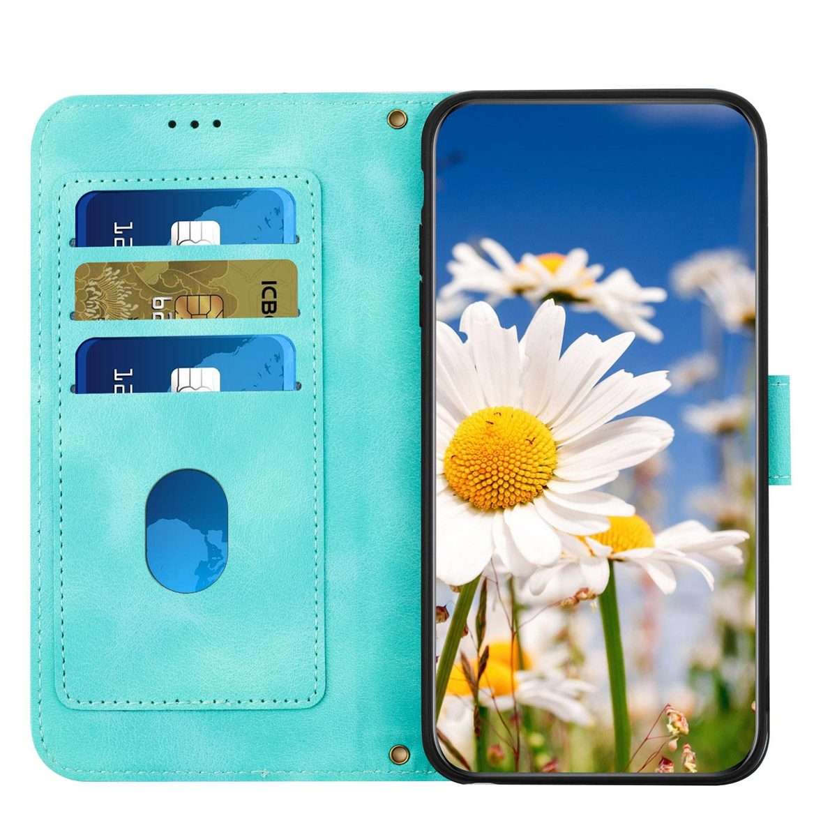 For Xiaomi 15 Pro Floral Pattern Leather Phone Case with Lanyard(Green)