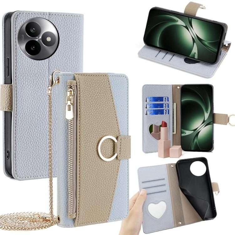 For Redmi K80 Ultra Crossbody Litchi Texture Leather Phone Case(Blue)
