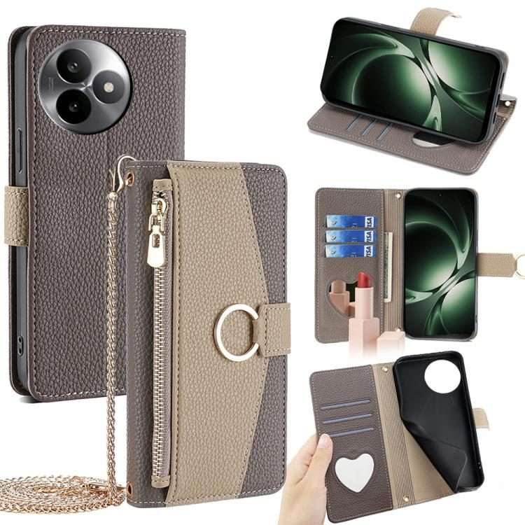 For Redmi K80 Ultra Crossbody Litchi Texture Leather Phone Case(Grey)