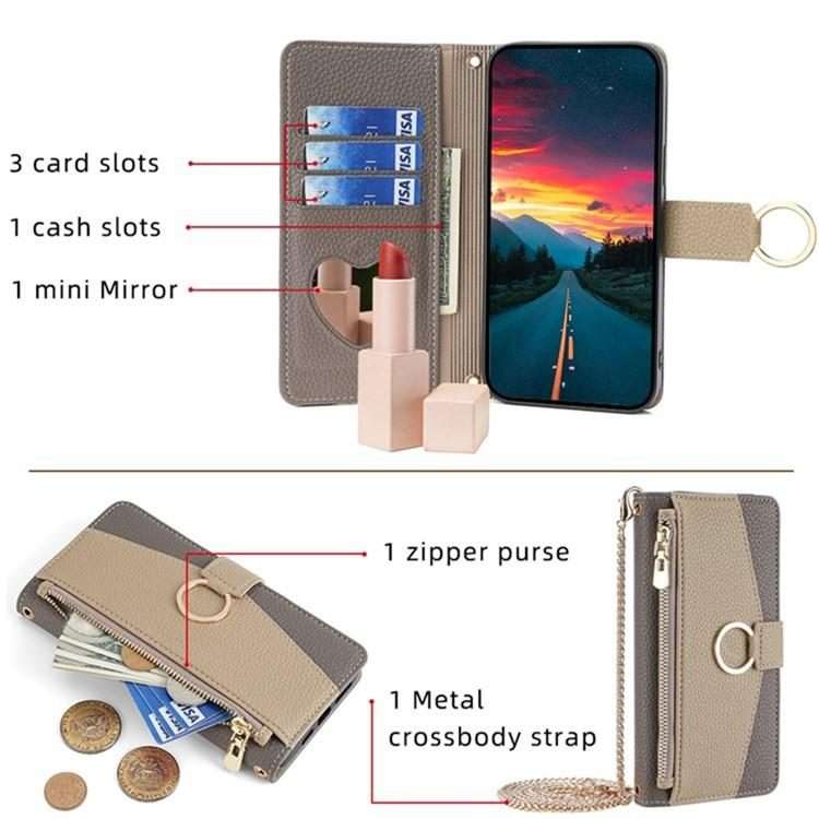 For Redmi K80 Ultra Crossbody Litchi Texture Leather Phone Case(Grey)