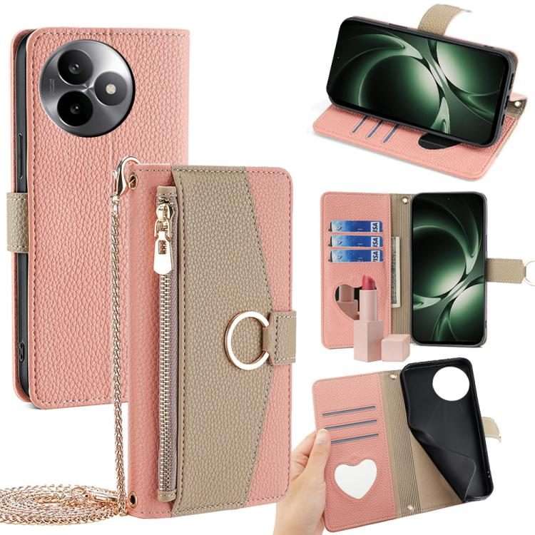 For Redmi K80 Ultra Crossbody Litchi Texture Leather Phone Case(Pink)