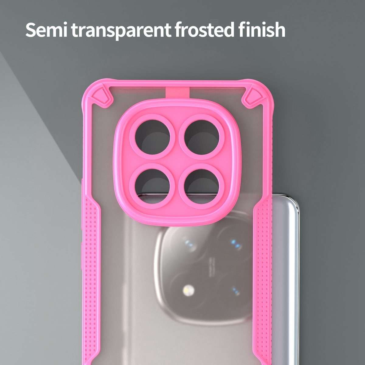 For Redmi Note 14 Pro+ 5G Armor Glaze PC Hybrid TPU Phone Case(Pink)