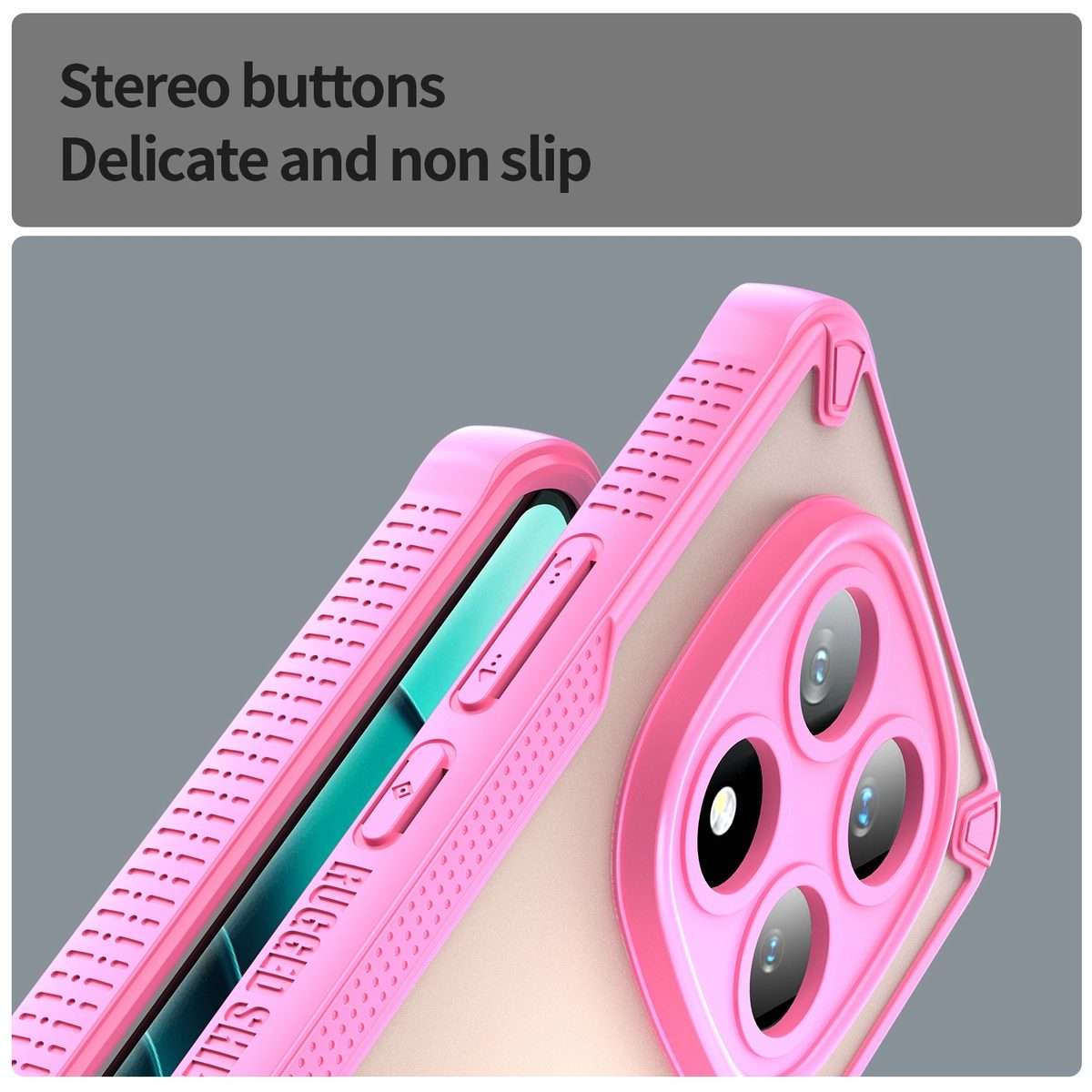 For Redmi Note 14 Pro+ 5G Armor Glaze PC Hybrid TPU Phone Case(Pink)