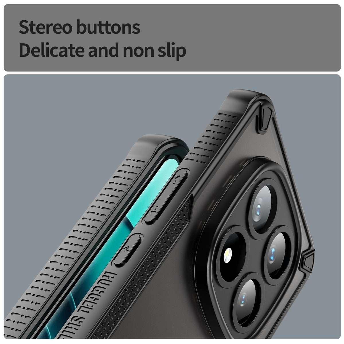 For Redmi Note 14 Pro+ 5G Armor Glaze PC Hybrid TPU Phone Case(Black)