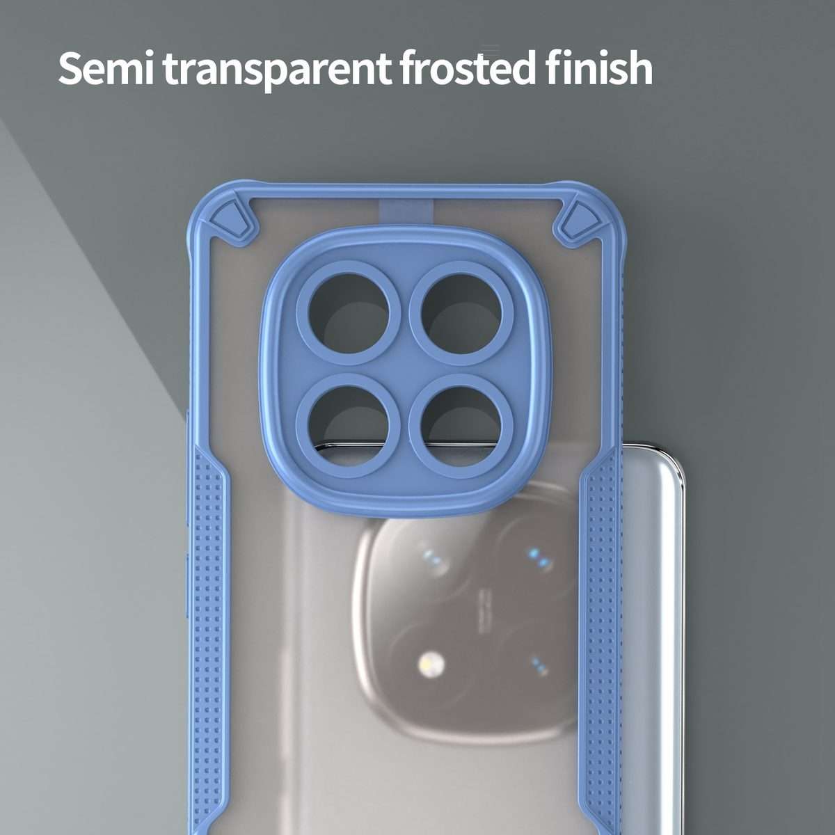 For Redmi Note 14 Pro+ 5G Armor Glaze PC Hybrid TPU Phone Case(Blue)