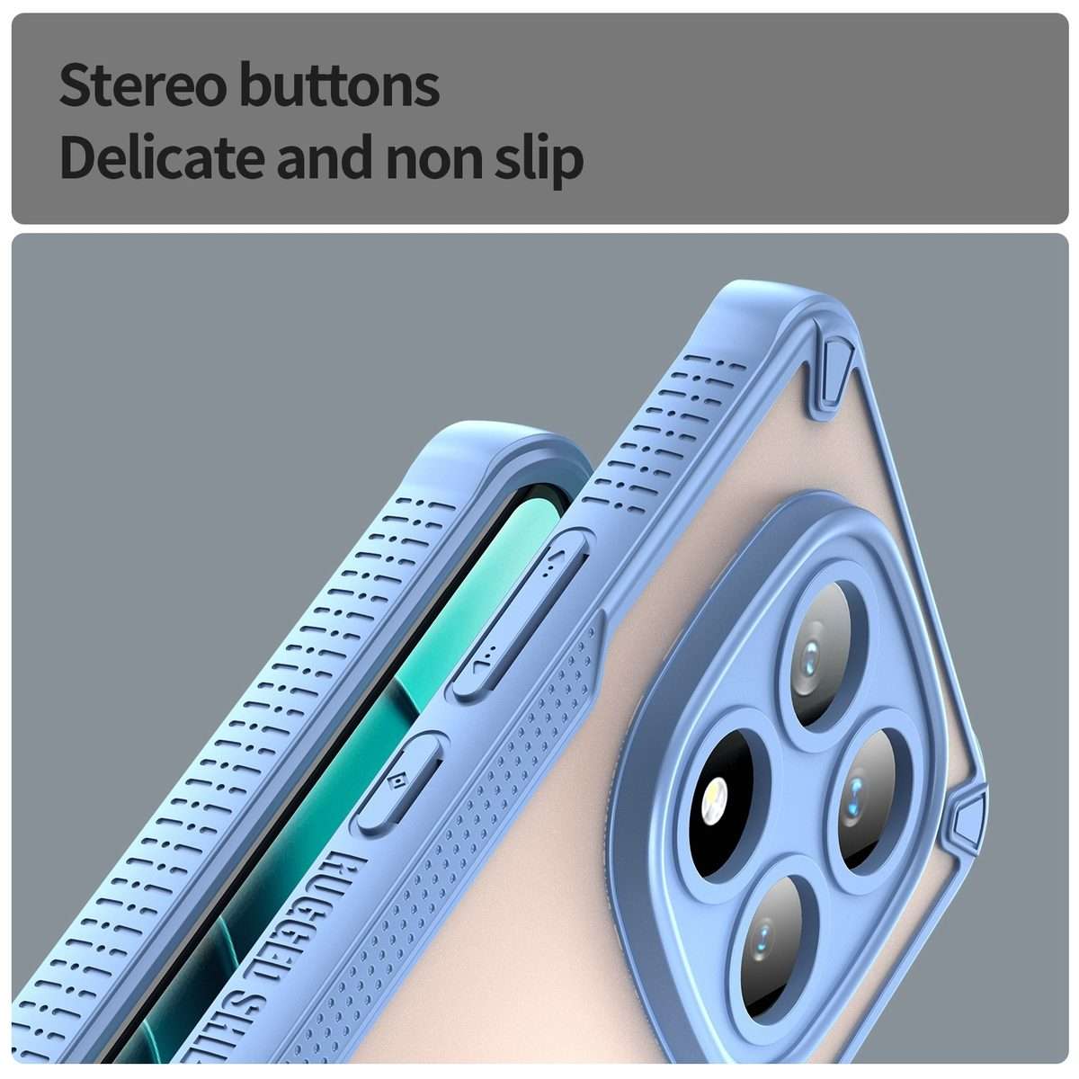 For Redmi Note 14 Pro+ 5G Armor Glaze PC Hybrid TPU Phone Case(Blue)