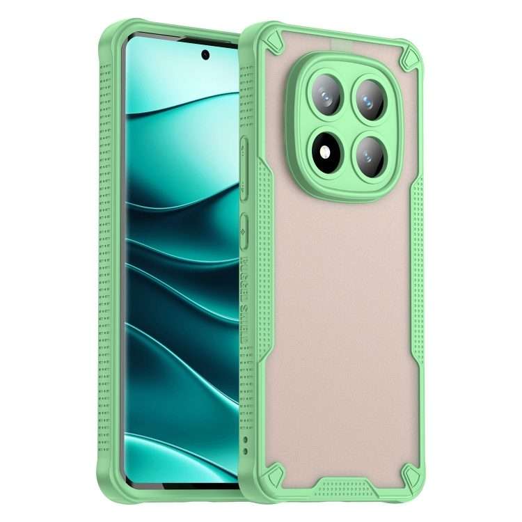 For Redmi Note 14 Pro+ 5G Armor Glaze PC Hybrid TPU Phone Case(Green)