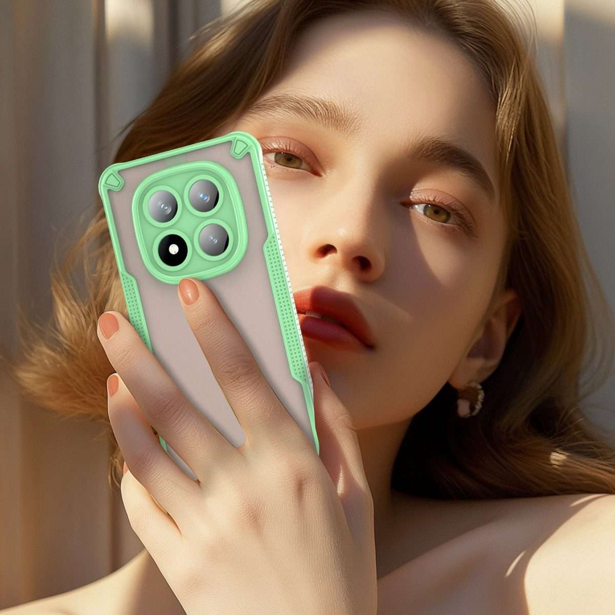 For Redmi Note 14 Pro+ 5G Armor Glaze PC Hybrid TPU Phone Case(Green)