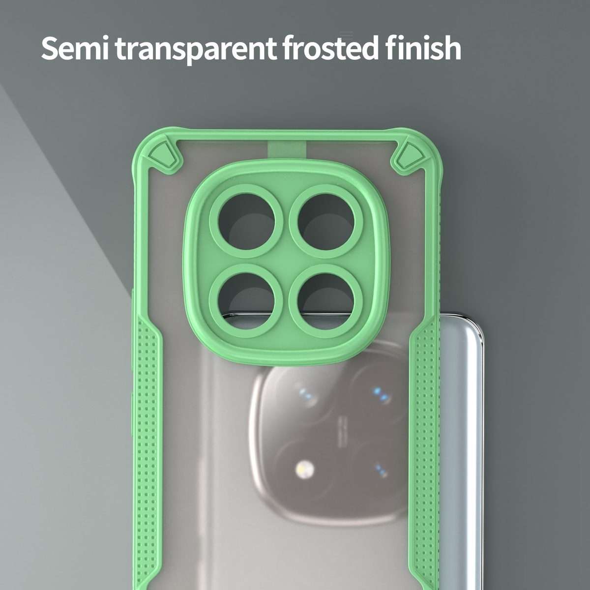For Redmi Note 14 Pro+ 5G Armor Glaze PC Hybrid TPU Phone Case(Green)