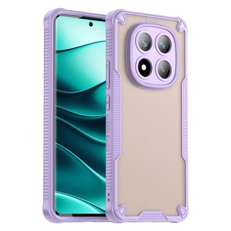 For Redmi Note 14 Pro+ 5G Armor Glaze PC Hybrid TPU Phone Case(Purple)