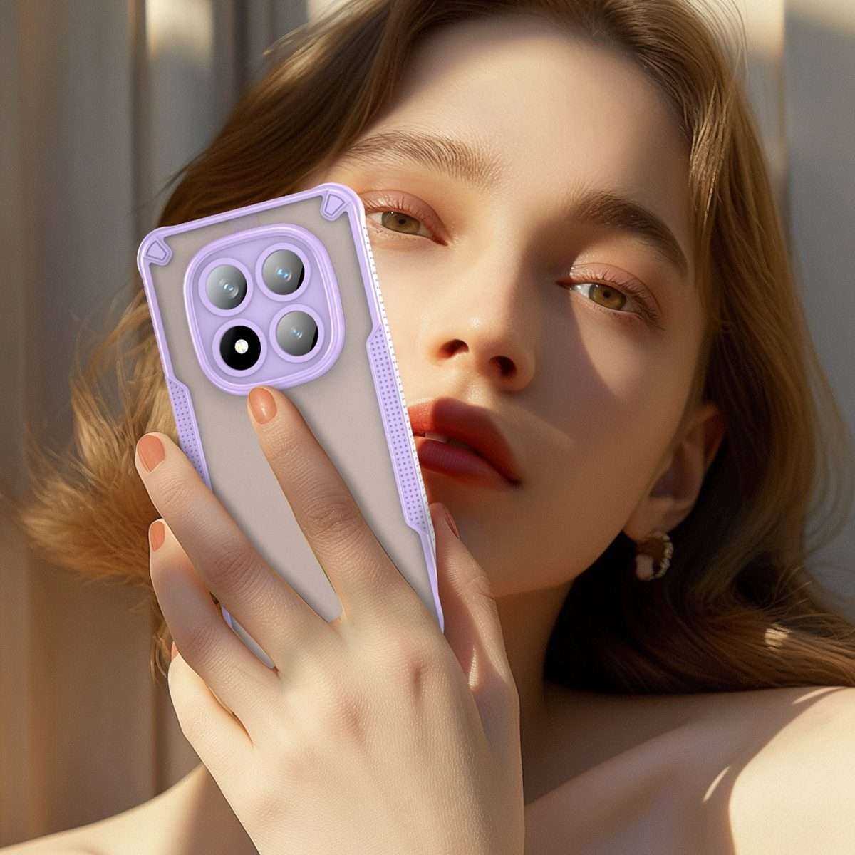 For Redmi Note 14 Pro+ 5G Armor Glaze PC Hybrid TPU Phone Case(Purple)