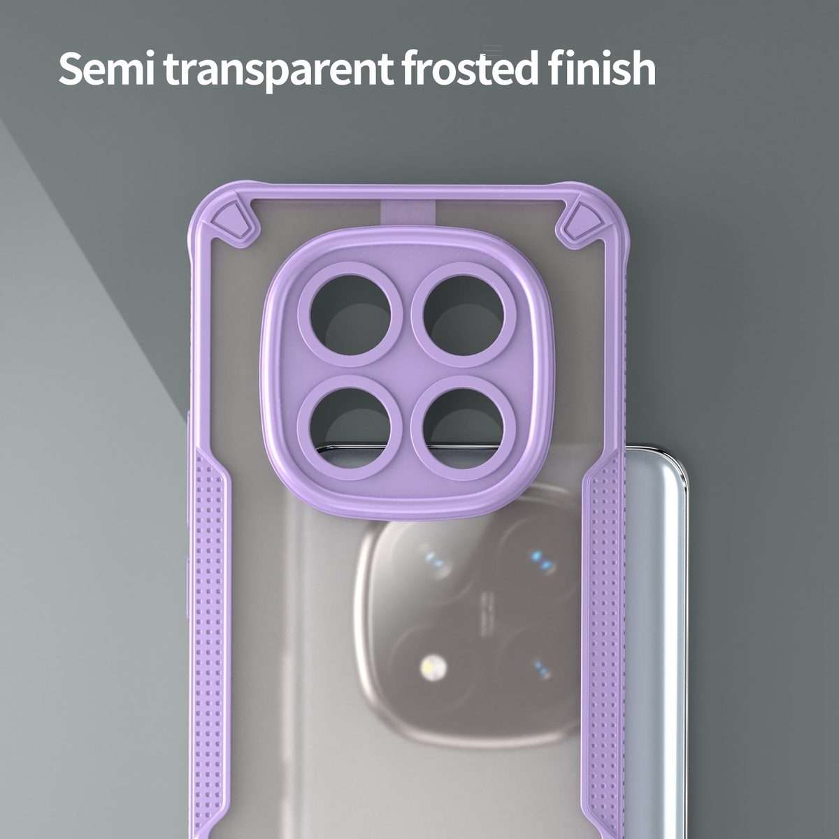 For Redmi Note 14 Pro+ 5G Armor Glaze PC Hybrid TPU Phone Case(Purple)
