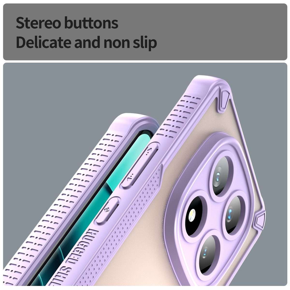 For Redmi Note 14 Pro+ 5G Armor Glaze PC Hybrid TPU Phone Case(Purple)