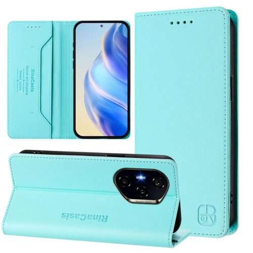 For Honor 300 Pro / 300 Ultra RC01 Dual-Folded Magnetic Suction RFID Leather Phon ... (Mint Green)