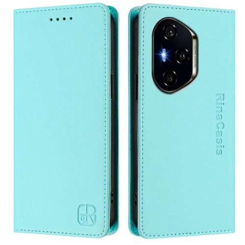 For Honor 300 Pro / 300 Ultra RC01 Dual-Folded Magnetic Suction RFID Leather Phon ... (Mint Green)