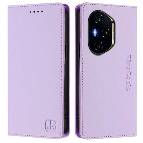For Honor 300 Pro / 300 Ultra RC01 Dual-Folded Magnetic Suction RFID Leather Ph ... (Light Purple)