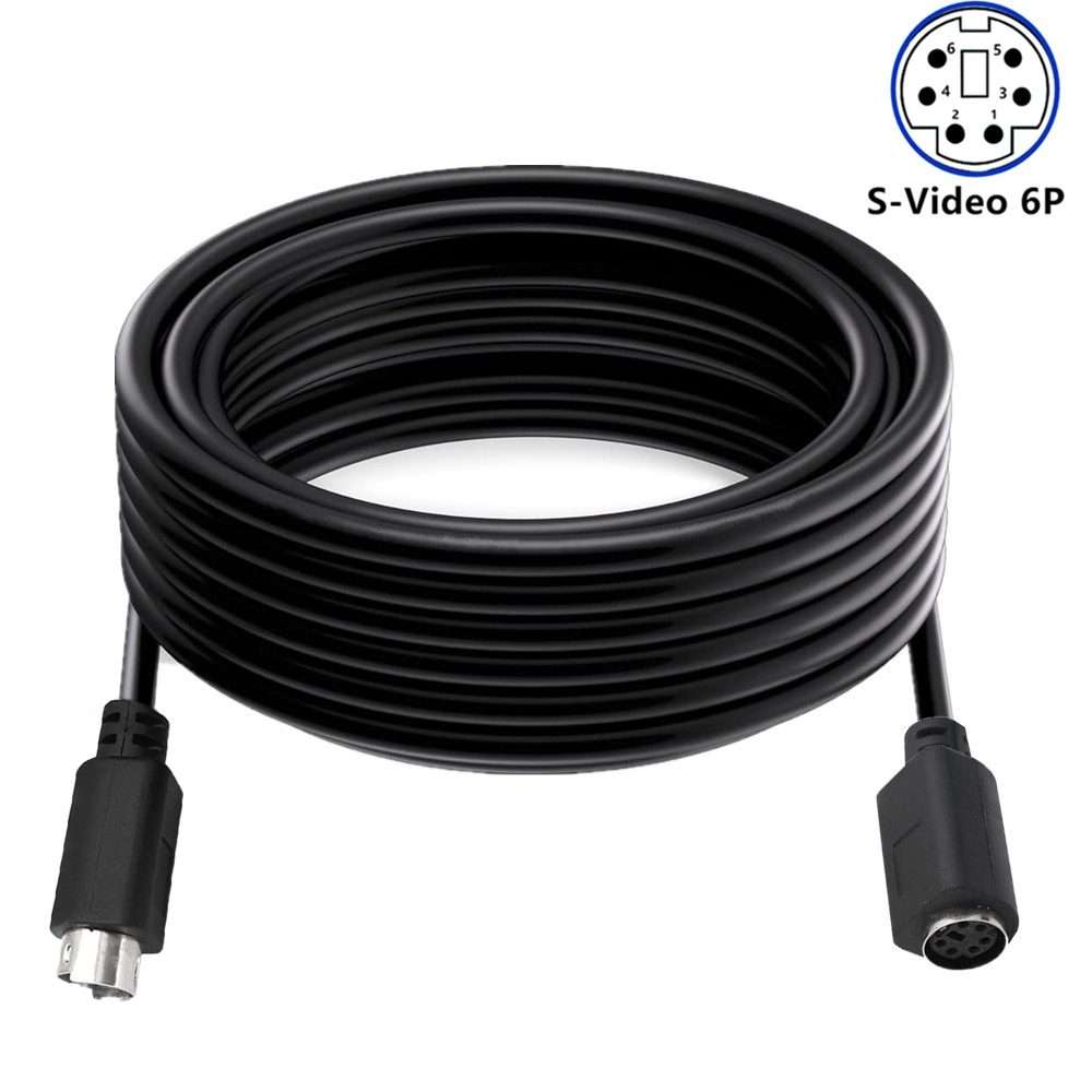 Mini DIN 6 Pin Core Extension Cable, Length:0.5m(Male to Female Straight)