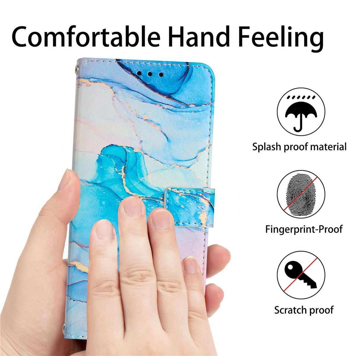 For Xiaomi 14T Pro 5G Global Painted Marble Pattern Leather Phone Case(Pink Green)