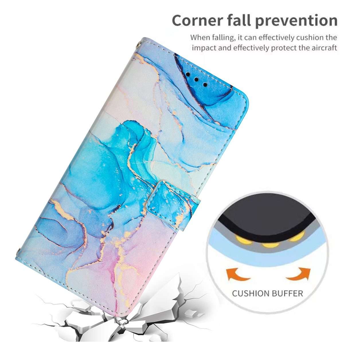 For Xiaomi 14T Pro 5G Global Painted Marble Pattern Leather Phone Case(Pink Green)