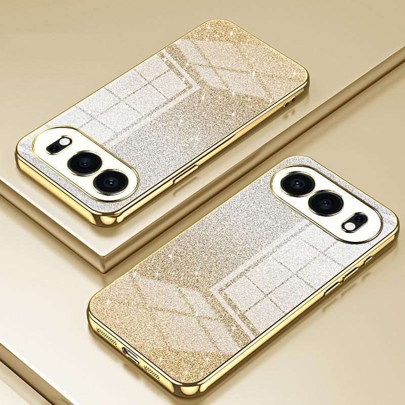 For Honor 500 / 500 Pro Global Gradient Glitter Powder Electroplated Phone Case(Gold)