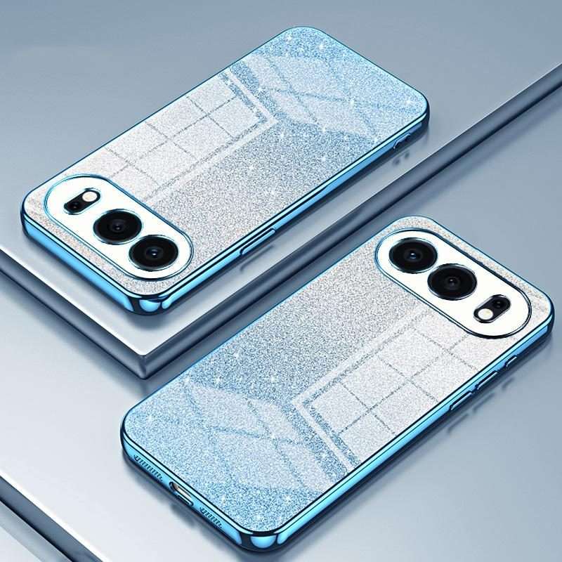 For Honor 500 / 500 Pro Global Gradient Glitter Powder Electroplated Phone Case(Blue)