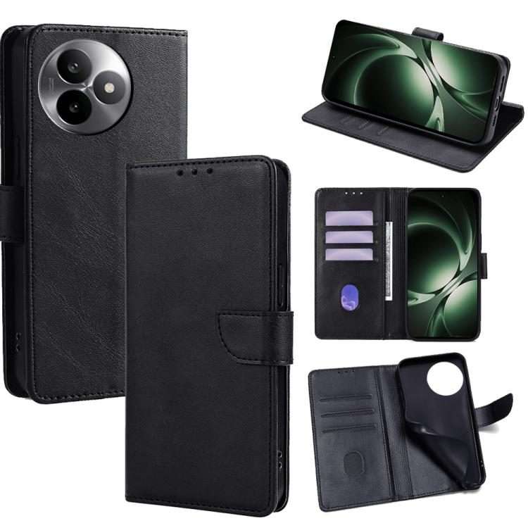 For Redmi K80 Ultra Calf Texture Buckle Flip Leather Phone Case(Black)