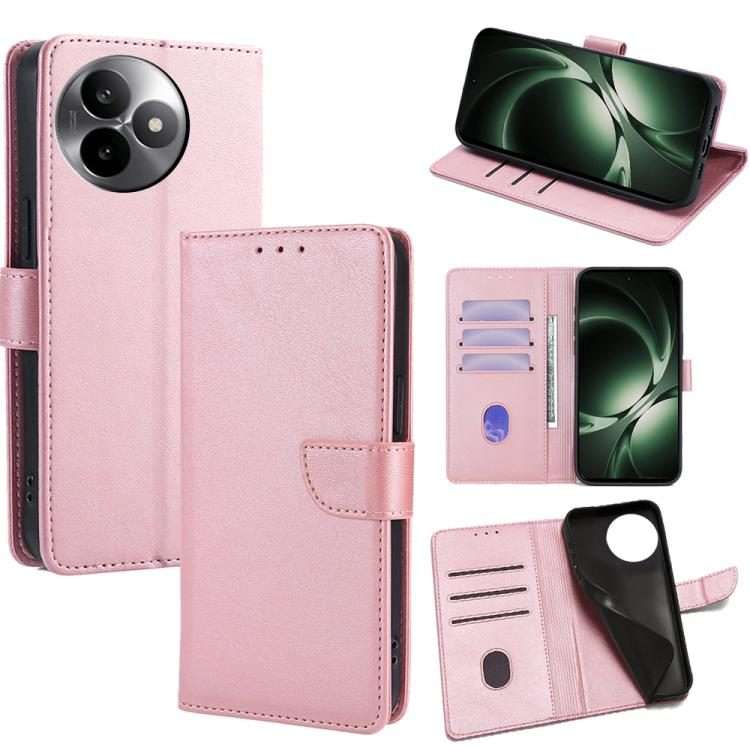 For Redmi K80 Ultra Calf Texture Buckle Flip Leather Phone Case(Rose Gold)