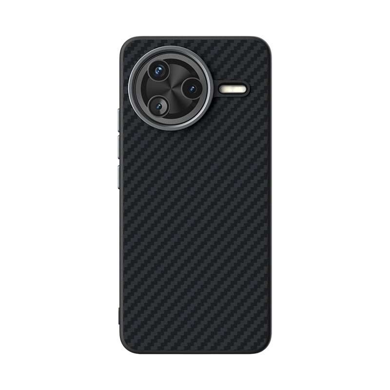 For Redmi K80 ABEEL C Carbon Fiber Series 6D Micro Relief MagSafe Phone Case(Black)