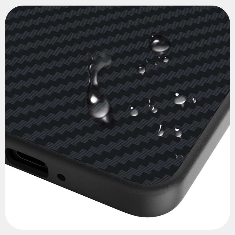 For Redmi K80 ABEEL C Carbon Fiber Series 6D Micro Relief MagSafe Phone Case(Black)