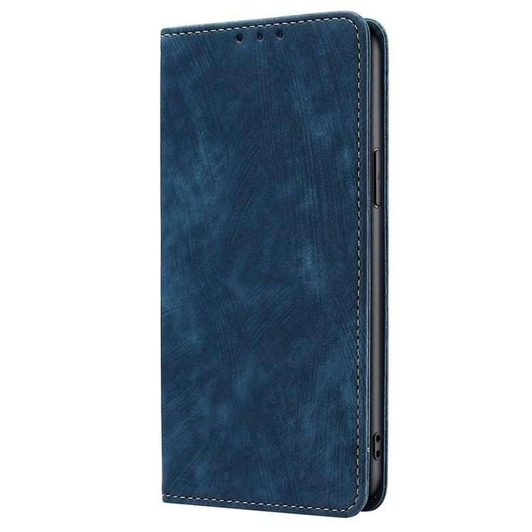 For Xiaomi 17 Pro RFID Anti-theft Brush Magnetic Leather Phone Case(Blue)