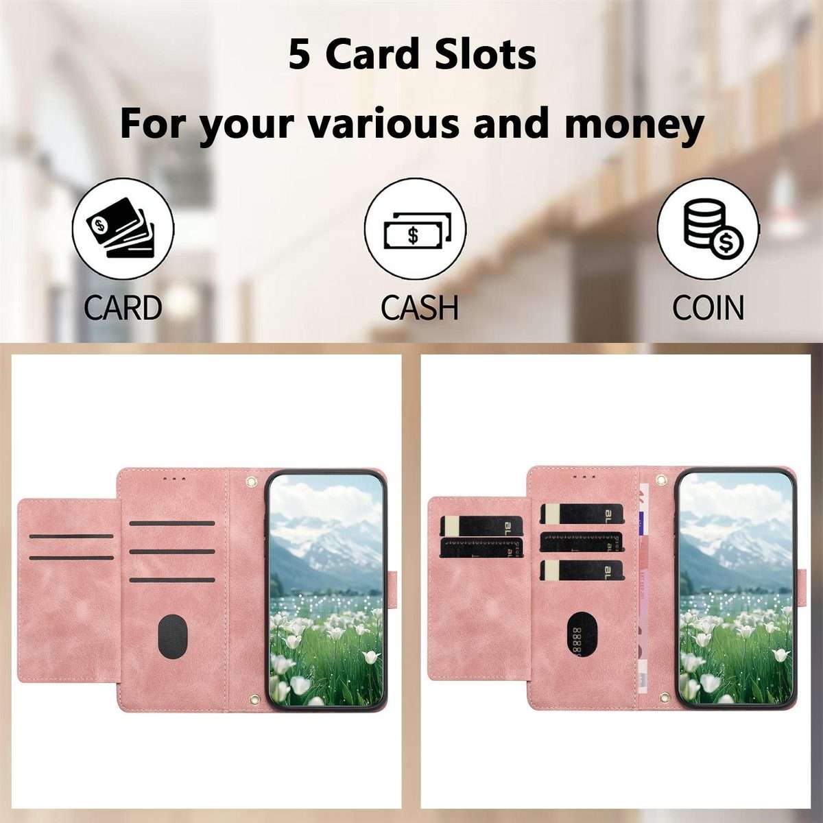 For Redmi Note 14 Pro+ 5G Tulips Embossed Leather Phone Case with Lanyard(Pink)