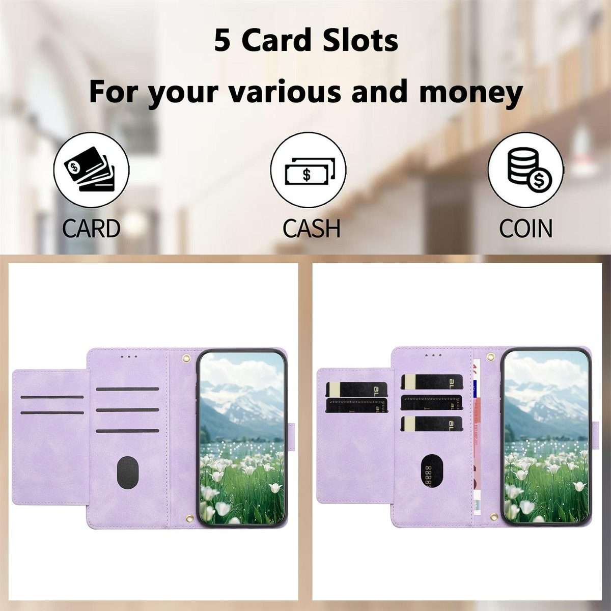 For Redmi Note 14 Pro+ 5G Tulips Embossed Leather Phone Case with Lanyard(Purple)