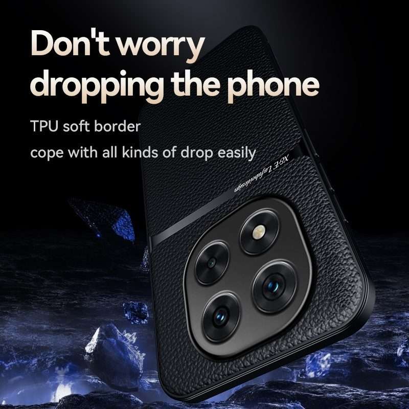 For Redmi Note 14 Pro 5G Litchi Leather Magnetic Full Coverage Shockproof Phone Case(Yellow)
