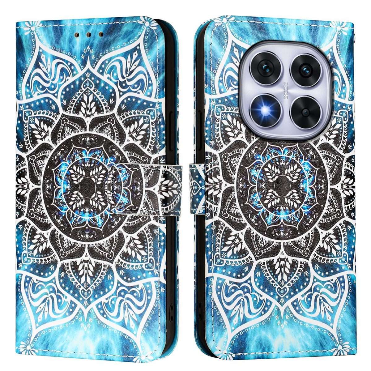 For Redmi Note 14 Pro / 14 Pro+ 5G Global Colored Drawing Pattern Plain Wea ... (Undersea Mandala)