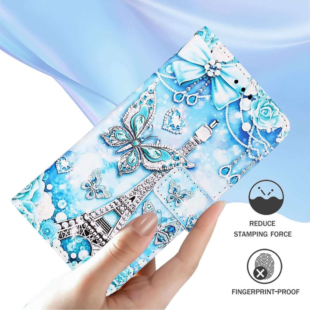 For Redmi Note 14 Pro / 14 Pro+ 5G Global Colored Drawing Pattern Plain Weav ... (Tower Butterfly)