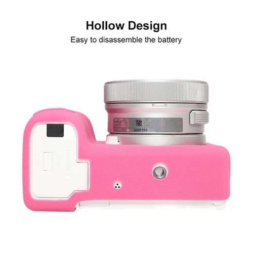 For Sony ZV-E10 II / ZV-E10M2 Litchi Texture Soft Silicone Protective Case(Rose Red)