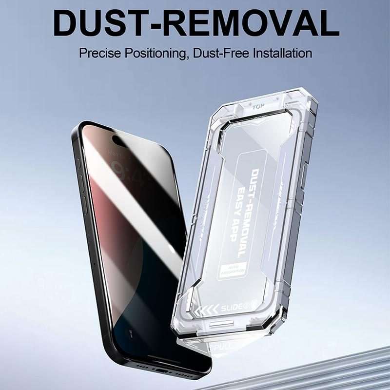 For iPhone 16 Pro Max Easy Install Privacy Tempered Glass Film