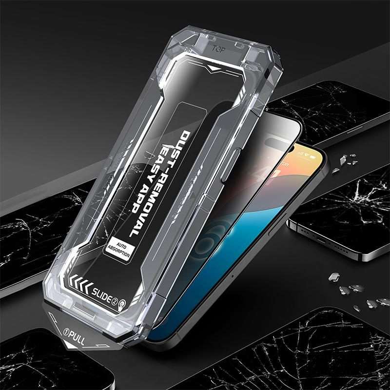 For iPhone 14 Pro Max Easy Install Privacy Tempered Glass Film