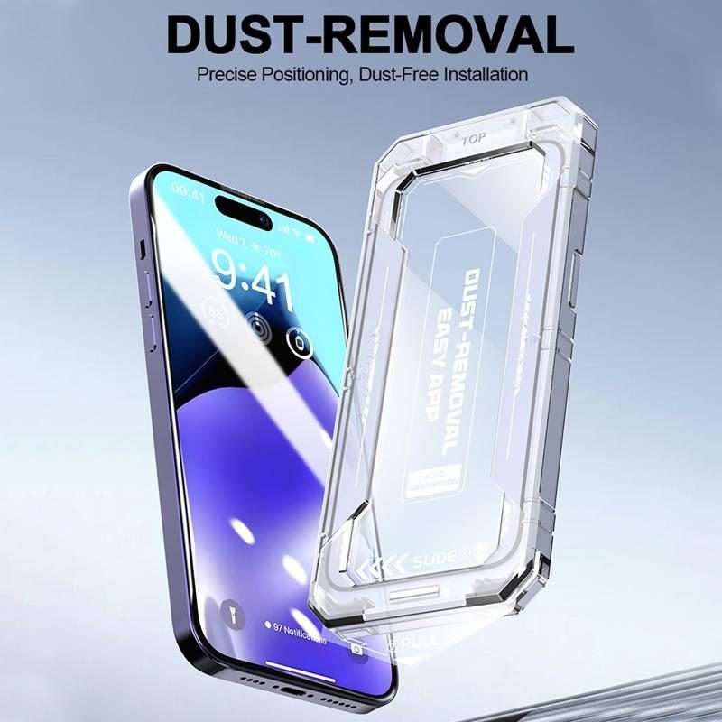 For iPhone 15 Pro Easy Install HD Tempered Glass Film
