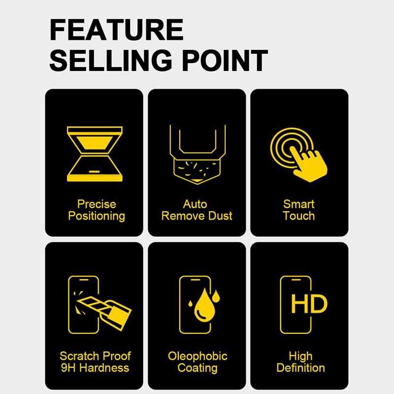 For iPhone 15 Pro Easy Install HD Tempered Glass Film