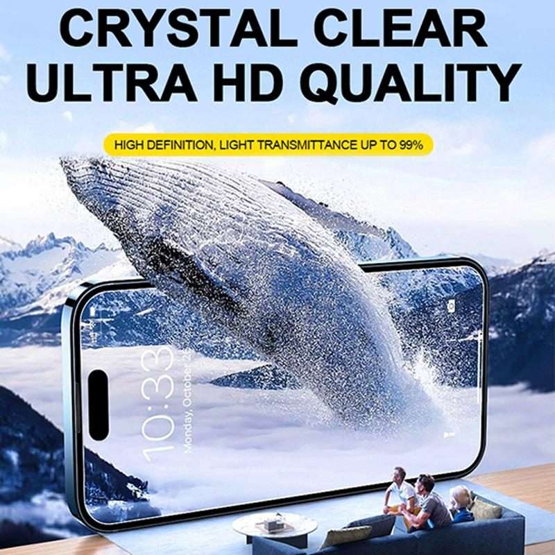 For iPhone 15 Pro Easy Install HD Tempered Glass Film