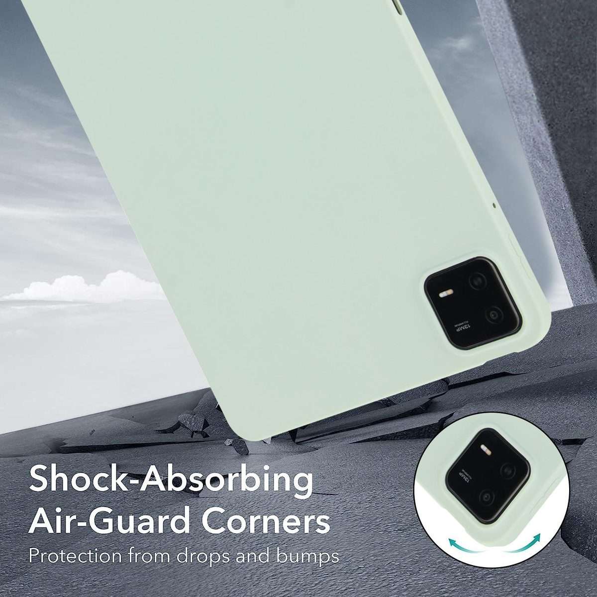 For Xiaomi Pad 7 Oil Spray Skin-friendly TPU Tablet Case(Mint Green)