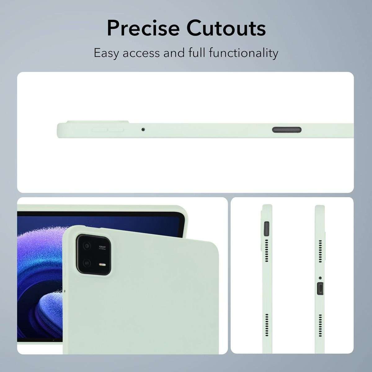 For Xiaomi Pad 7 Oil Spray Skin-friendly TPU Tablet Case(Mint Green)