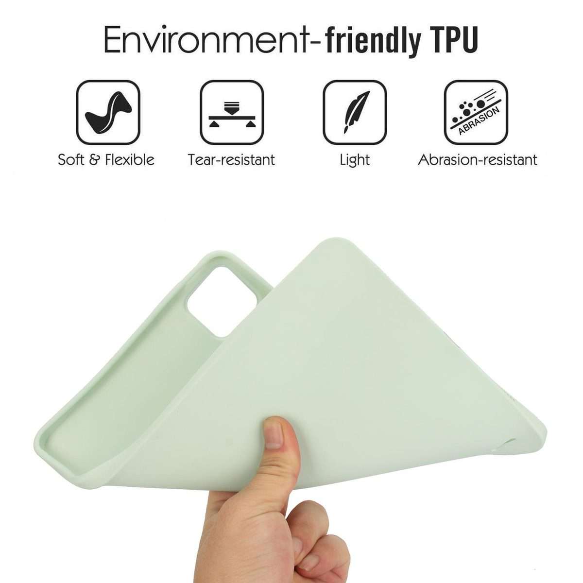 For Xiaomi Pad 7 Oil Spray Skin-friendly TPU Tablet Case(Mint Green)